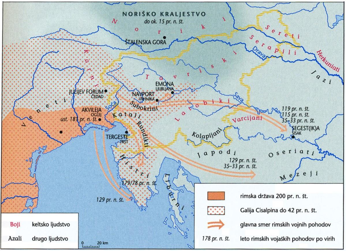 Slika 4: Rimsko osvajanje Istre, 178–177 pr. Kr.